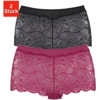Vivance Panty (2er-Pack) weiches Microfaser Bündchen und zarte Spitze