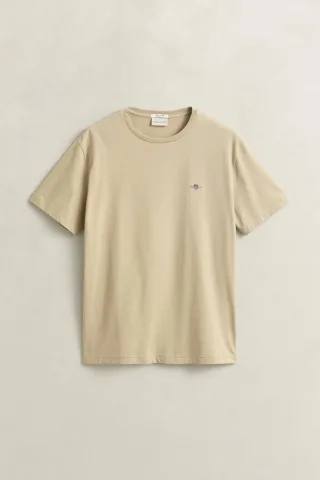 GANT - Regular Fit Shield T-Shirt oat beige - Gr. - XL