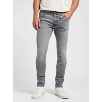 Lee® Slim-fit-Jeans Röhrenjeans - LUKE NEW GREY mittlere Leibhöhe, Leichtgewicht Denim