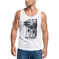 Neverless Tanktop Herren Tank-Top Los Angeles California USA Sommer Bedruckt Print mit Print