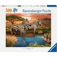 Ravensburger Puzzle Zebras am Wasserloch, 500 Puzzleteile, Made in Germany