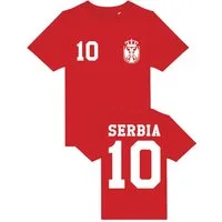 Youth Designz T-Shirt Serbien Kinder T-Shirt im Fußball Trikot Look mit trendigem Motiv