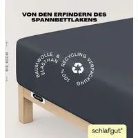 Schlafgut Spannbettlaken EASY Jersey Elasthan Boxspring, Jersey, Gummizug: rundum, (1 Stück), MADE IN GREEN by OEKO-TEX®