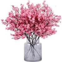 Kunstblumenstrauß 12er Set künstliche Schleierkraut-Blumen für Deko & DIY, FOUORTUNATE-BEE, Künstliche Schleierkraut-Blumen für Hochzeit & Tischdeko