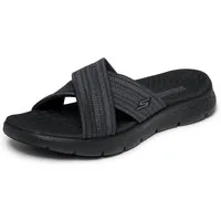 Skechers GO WALK FLEX SANDAL-BUTTERFLY BLISS Pantolette Keilabsatz, Sommerschuh, Schlappen mit Goga Mat Footbed
