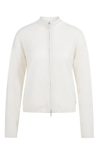 Yaya - Strickjacke mit hohem Kragen beige - Gr. - S
