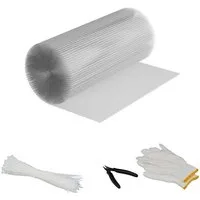 relaxdays Volierendraht 6,3 x 6,3 mm, (mit Drahtzange), 50 cm x 10 m