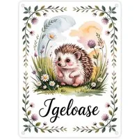 speecheese Metallschild Idyllisch Igeloase Igel Metallschild in 15x20 cm für Naturliebhaber