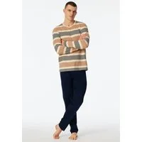 Schiesser Shorty Casual Nightwear (2 tlg) Rundhalsausschnitt und lange Ärmel, weiche Single-Jersey Qualität