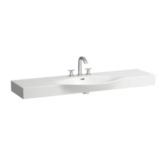 LAUFEN Palace Waschtisch 8117060001081 150x51cm, ungeschnitten, weiß, 3 Hahnlöcher