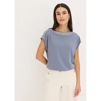 bonprix T-Shirt Oversize-Passform, Kurzarm-Design, mit Satinpasse