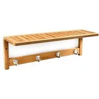 relaxdays Wandgarderobe Wandregal mit Hakenleiste