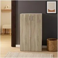 HTI-Living Mehrzweckschrank Kommode mit 3 Regalfächern Nina Sonoma (Stück, 1-St., 1 Kommode) Schrank Anrichte Sideboard