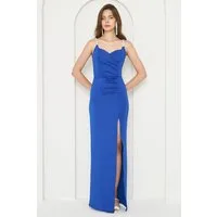 WOMAN VISION Maxikleid Maxikleid mit Schlitz