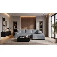 storez24 Ecksofa Soffe, mit Bettkasten und Schlaffunktion, Cordstoff, L-Form, bequem