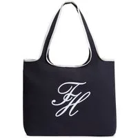 Tommy Hilfiger Tragetasche TH SUMMER TOTE CANVAS (Set, 2-tlg., Mit kleiner, abnehmbarer Tasche), Damen Schultertasche, Tragetasche, Shopper mit angehängter Innentasche
