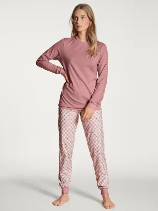 CALIDA - DAMEN Pyjama mit Bündchen rose bud - Gr. - L