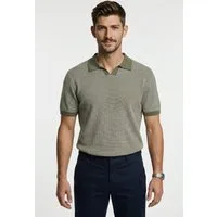 Jack & Jones Polokragenpullover JPRBLAHUDSON KNIT SPLIT NECK SS SN Baumwolle