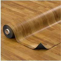 ANRO Vinylboden IMOS PVC-Boden Holzoptik 140 cm Breit 1 mm extra dünn, Feuchtigkeitsbarriere, feine Optik, langlebig, Einzelstück, eine Rolle Bodenbelag, Isolierend und wasserbeständig Größe: 100x140cm Birke Beige