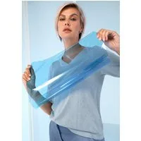 bianca Kurzarmshirt EDIRA in Feinstrick-Optik mit dezentem Lurexanteil