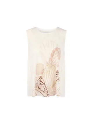 Marc Cain Collections - Lockeres Top mit Muschelprint off-white - Gr. - 44