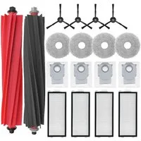VERCO Reinigungsbürsten-Set Reinigungskit für Roborock, Für Roborock Qrevo Master, Für Roborock Qrevo Slim, (18-tlg), Ersatz Teile Set Wartungskit Filter Seitenbürste Zubehör Bürste