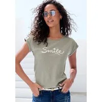 Beachtime by Lascana T-Shirt Smile aus reiner Baumwolle - perfekt für den Sommer