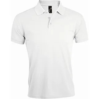 SOLs Mens Prime Pique Plain Kurzarm-Poloshirt (Weiß)
