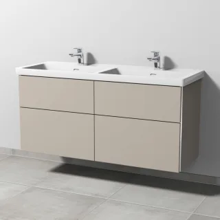 Sanipa 3way Waschtischunterbau zu Villeroy & Boch Subway 3.0 Waschtisch mit 4 Auszügen, Kaschmir-Mat BP8511U