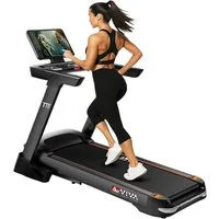 AsVIVA Laufband T18 Pro für Zuhause klappbar, 18 km/h und 15% Steigung, 7 PS Motor, 21,5" Touchscreen, bis 150 kg
