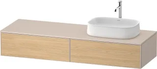 Duravit Zencha Konsolenwaschtischunterbau wandhängend Natur Eiche & Taupe Matt & Supermatt 1600x550x ZE4814R30830000