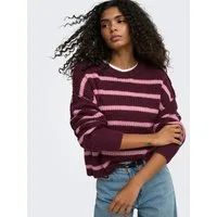 ONLY Strickpullover ONLMALLY LS DETAIL O-NECK KNT NOOS Kunstfaser, regular fit