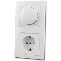 ChiliTec Unterputz-Steckdose DELPHI Dimmer mit Schuko-Steckdose weiß, UP, 230V~