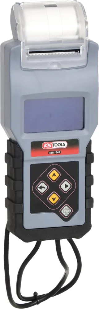 KS Tools 12V Digital-Batterie- und Ladesystemtester mit integriertem Drucker - 550.1646