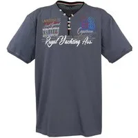Lavecchia T-Shirt Lavecchia Herren T-Shirt LV-608 (Anthrazit, 7XL) Herrenshirt V-Ausschnitt