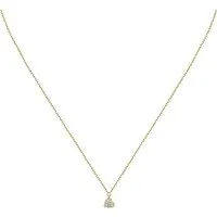 FAVS Collier FAVS Damen-Kette 375er Gelbgold 17 Zirkonia Herz