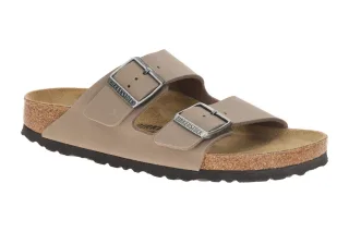 Birkenstock 1032070 Arizona BS Pantoletten taupe-grau & braun | Bequeme Damen...