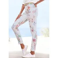 LASCANA 7/8-Jeggings aus bequemer Baumwollmischung mit Blumenprint, Skinny Jeans, Sommerhose