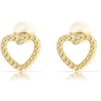Made by Nami Ohrring-Set Herzförmige Ohrringe Gold Damen Wasserfester Schmuck, Minimalistisch Geschenk für Sie