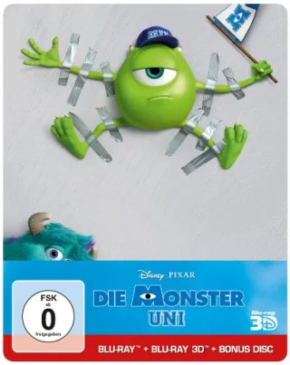 Die Monster Uni (Steelbook) (+ Bonus-Disk + Blu-ray 3D) [Blu-ray]