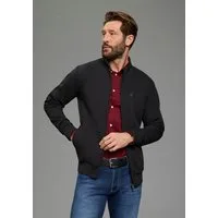 Man's World Sweatjacke Stehkragen und dezentem Logodruck