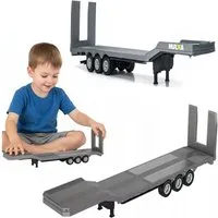 COIL RC-Truck Anhänger, Tieflader, Maßstab 1:18, 73,5 cm lang, Robustes Tieflader-Modell, Spielzeug-LKW-Zubehör, Sammlerstück