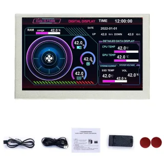5 Inch IPS Screen USB Type-C LCD Display 800x480 Resolution Multi-Theme PC Hardware Monitor Horizontal Vertical Rotation