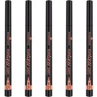 Essence Eyeliner eyeliner pen extra long-lasting, 5-tlg., mit feiner Pinselspitze