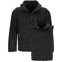 Blue Wave Softshelljacke Jan Herren Outdoor-Jacke Jan mit abzippbaren Ärmeln und abnehmbarer Kapuze