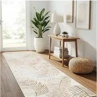 Tapiso Läufer CRYSTAL, rechteckig, Höhe: 8 mm, Langer Korridor-Läufer Schimmereffekt, pflegeleicht, Flur Schlafzimmer