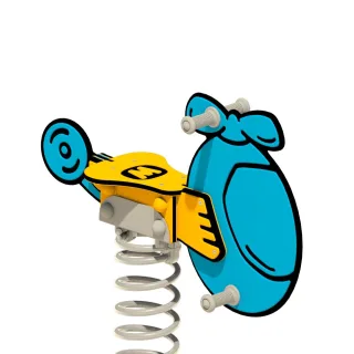 Robuste Federwippe Helikopter Bladey für öffentliche Spielplätze - Wetterfestes HDPE Spielgerät mit rutschfesten Griffen für Kinder - Wickey
