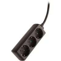 as - Schwabe Steckdosenleiste- Mehrfach, 230V, 16A, IP20 Steckdosenleiste 3-fach (Schutzkontaktstecker, Kabellänge 1,4 m), mit erhöhtem Berührungsschutz