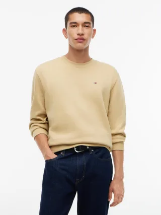 Tommy Jeans (PVH Group) - TJM REG S FLAG CREW EXT Sandy Beige - Gr. - M
