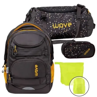 Wave Schulrucksack Set Infinity Move "Sand" mit Regenschutz